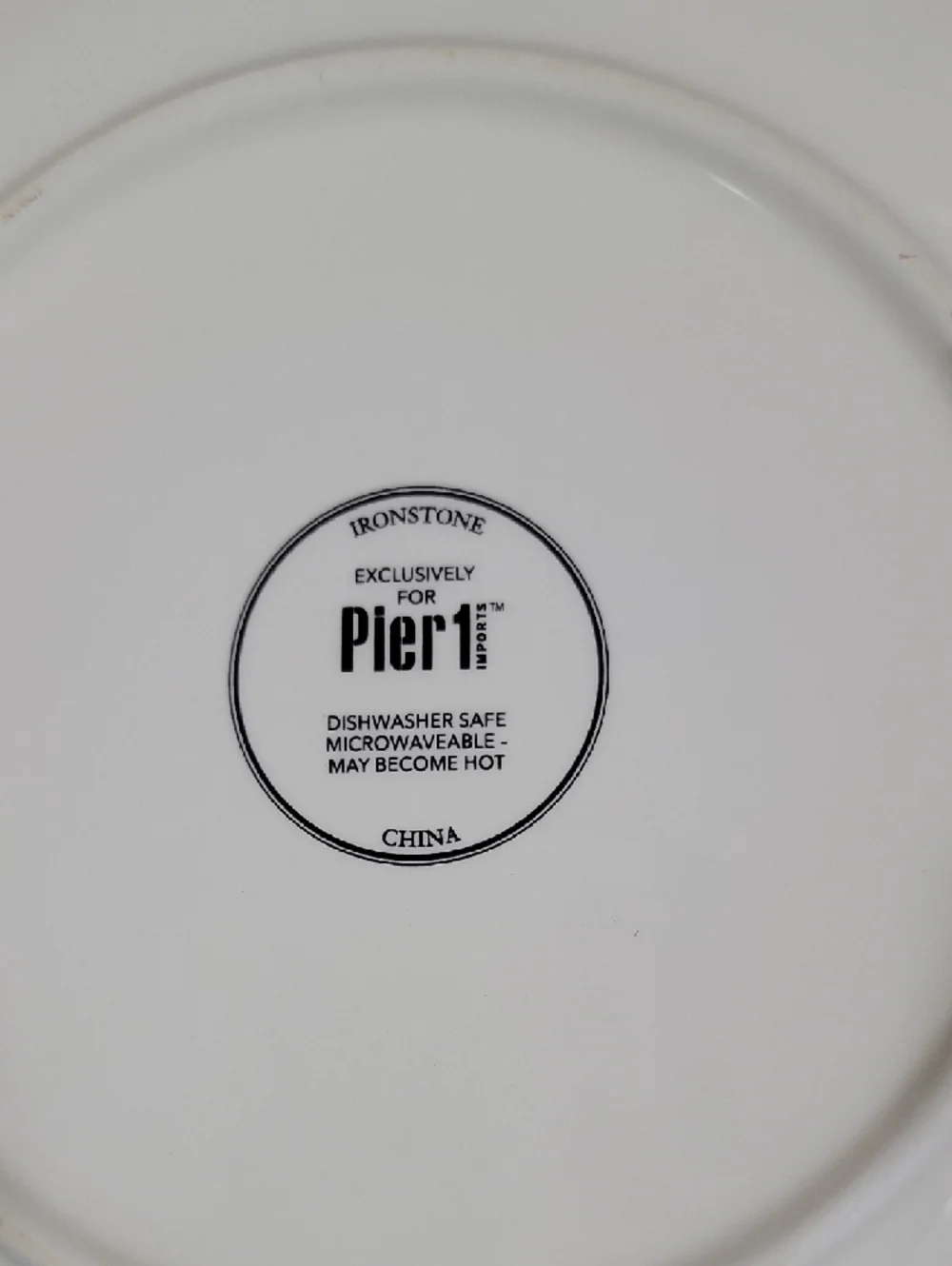 Pier 1 Dogs In Costumes At Midnight White Ironstone Plate Backstamp Set Of 4